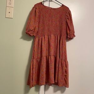 Ruffle Sleeve Floral Dress